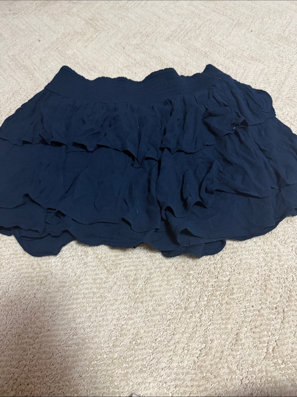 Junior’s Hollister Tiered Ruffle Skirt - Navy